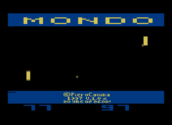 Mondo Pong V2 Title Screen